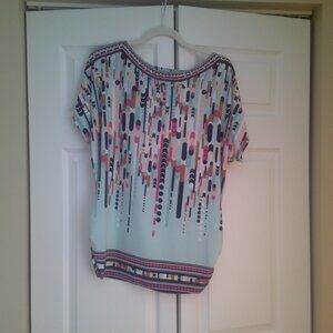 Ladies embellished short sleeve top